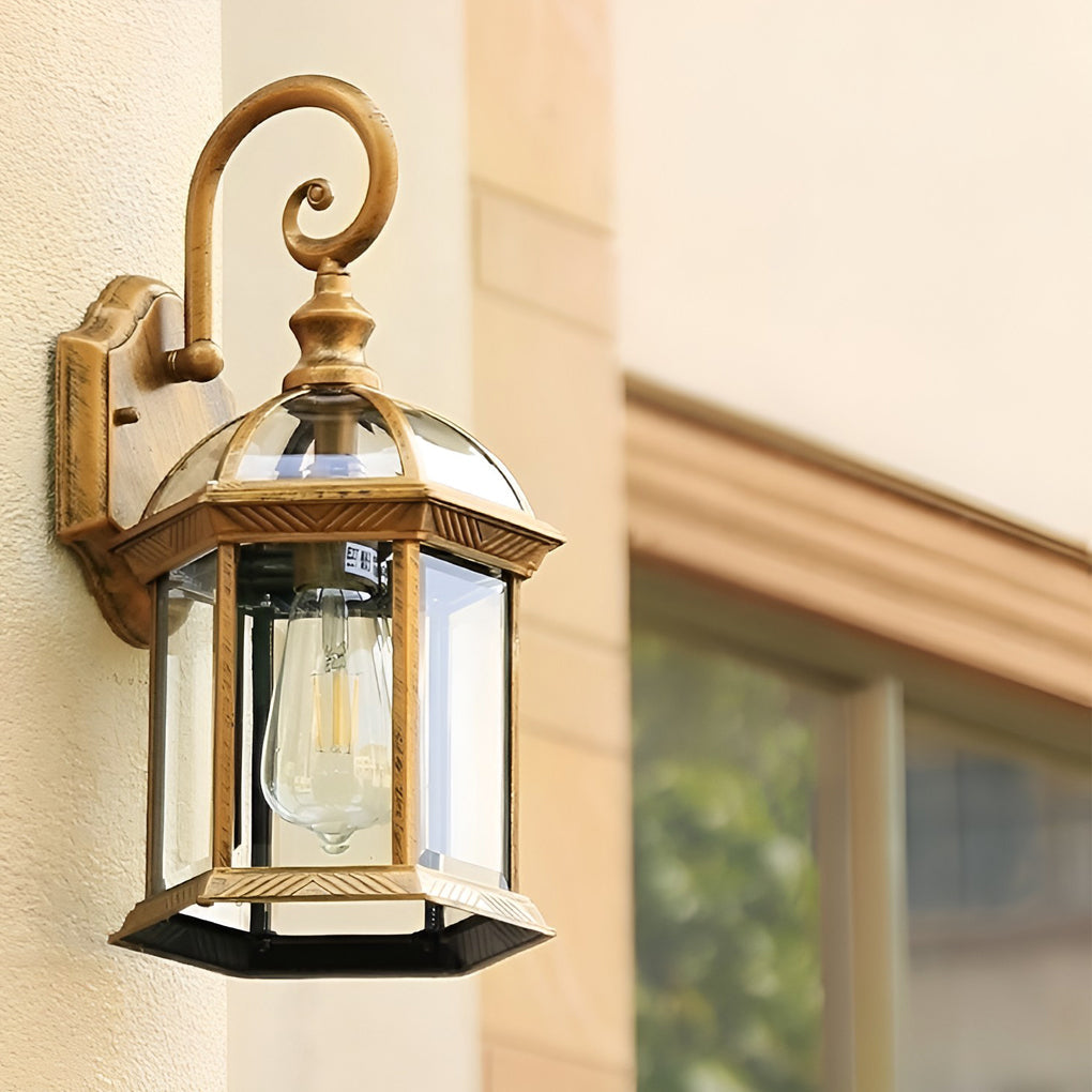 Double-layer Waterproof Glass E27 Vintage Wall Light, Wall Sconce, detail 5