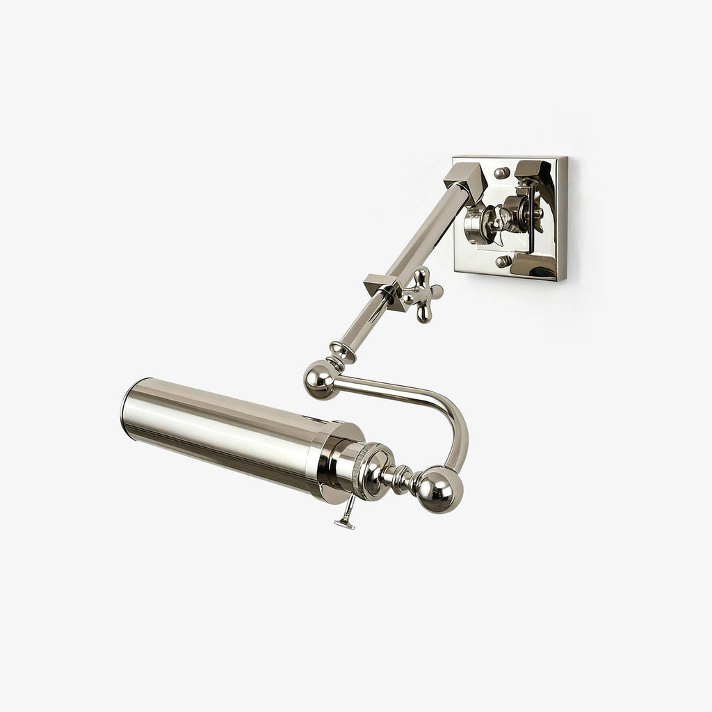 Lumina Polished Wall Light, Hardwired Wall Sconce, Metal, Dia 8.5cm x H 28.5cm