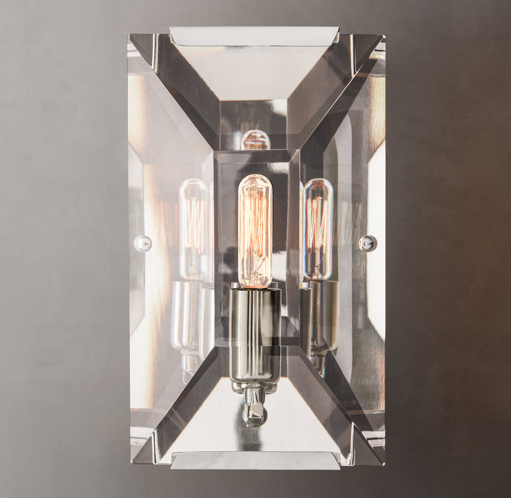 Harlow Crystal Wall Light, Bedroom Wall Sconce, detail 14