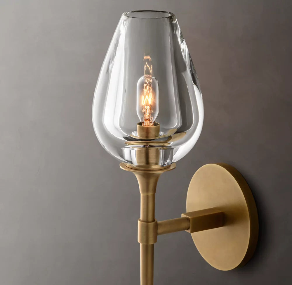Tulip Grand Wall Light - 5"W x 7"D x 24"H, Bathroom Wall Sconce, detail 6