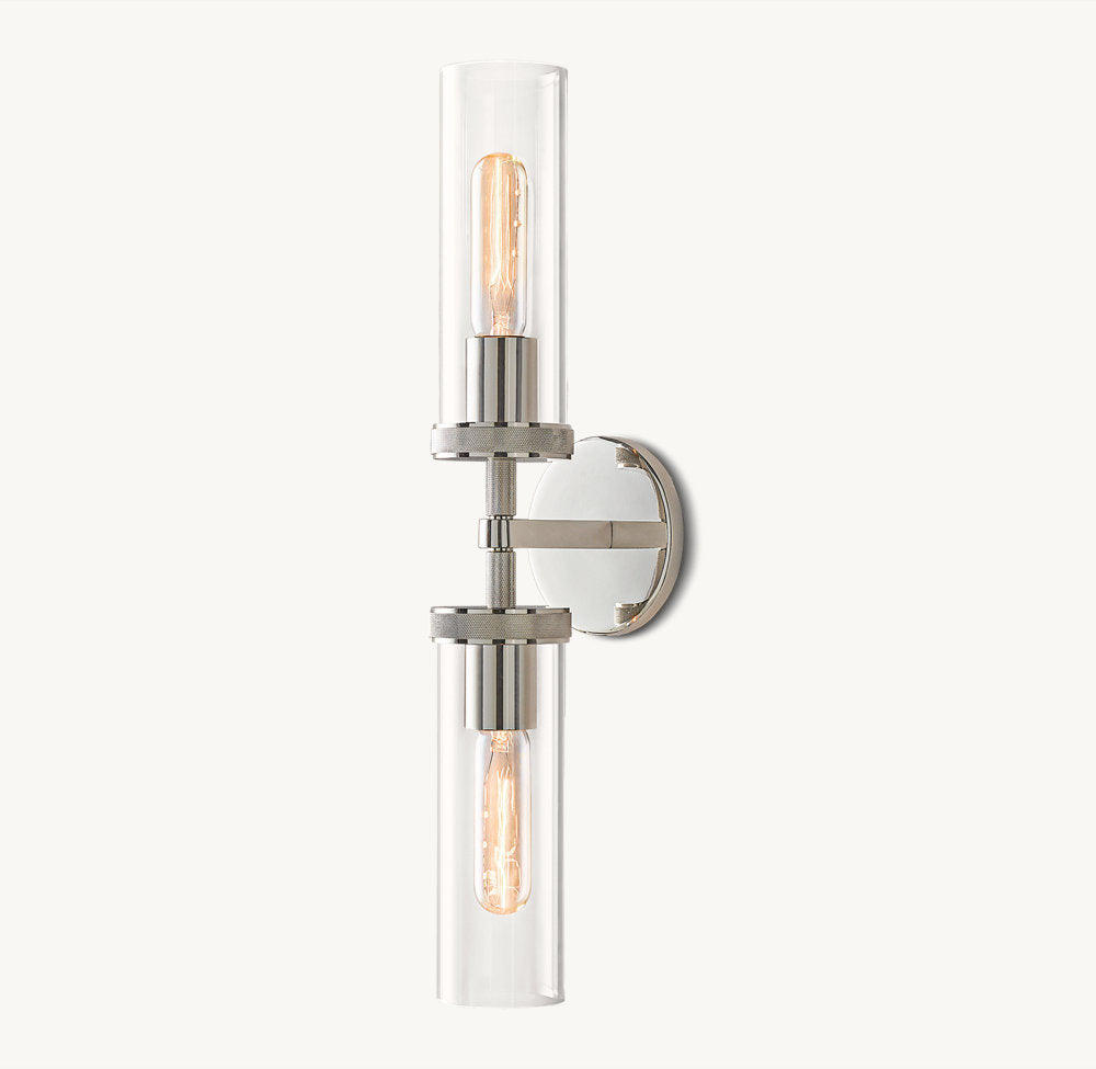 Lambeth Knurled Linear Wall Light, Bathroom Wall Sconce, detail 16
