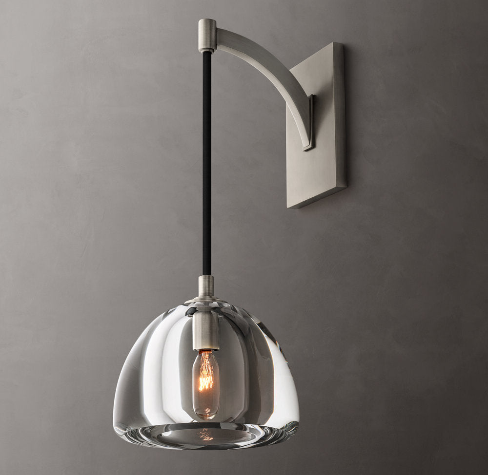 Hemisphere Wall Light, Bathroom Wall Sconce, detail 2