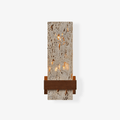 Terra Travertine Wall Light, Hardwired Wall Sconce, Metal, Dia 12cm x H 28cm