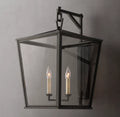 19th C. English Openwork Exterior Sconce 28", Outdoor Wall Light, Dimensions Overall: 17"