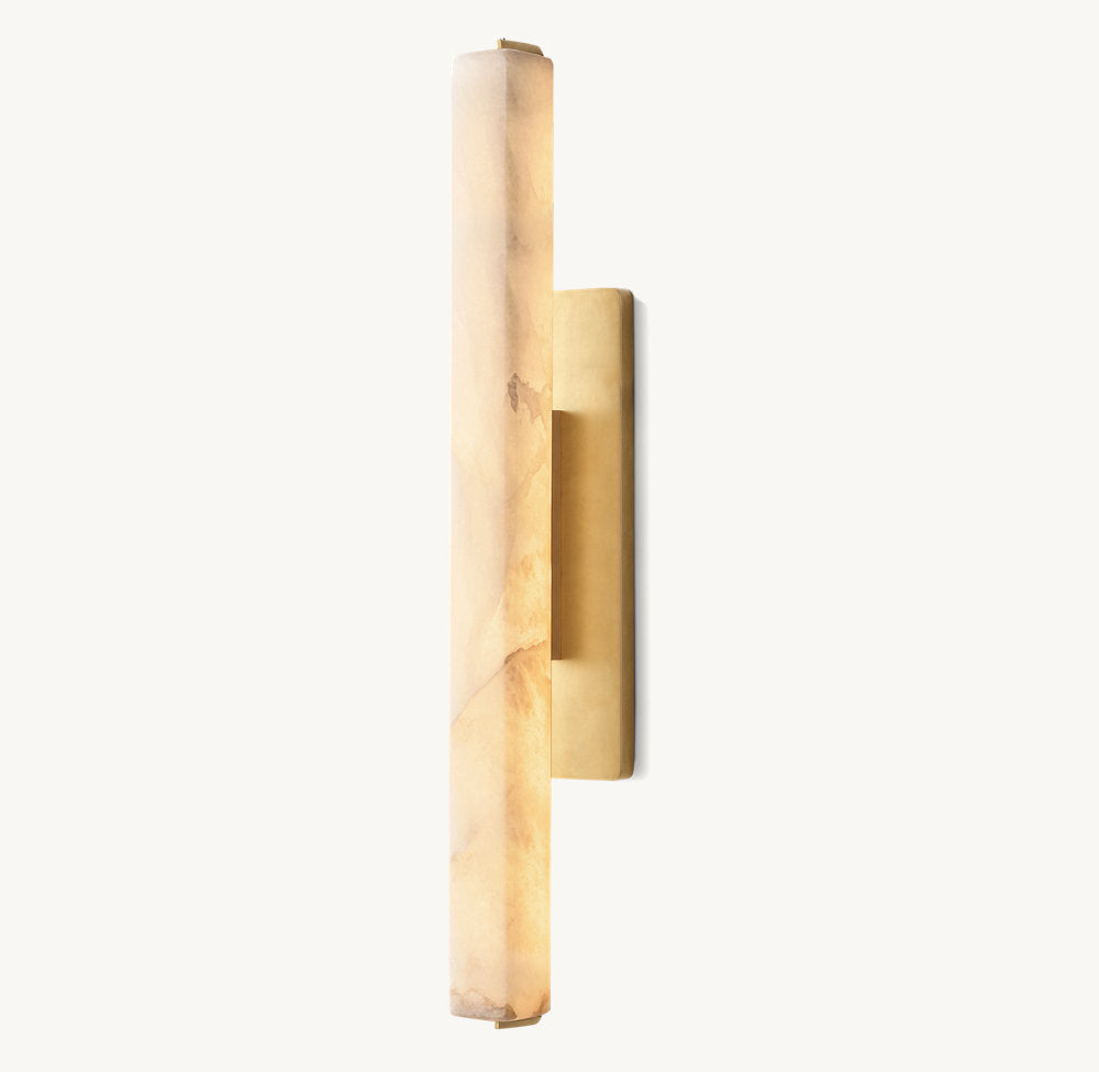 Audubon Alabaster Single Wall Light, Hardwired Wall Sconce, detail 9