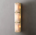 Harlow Calcite Triple Wall Light, Bedroom Wall Sconce, Dimensions Overall: 6"