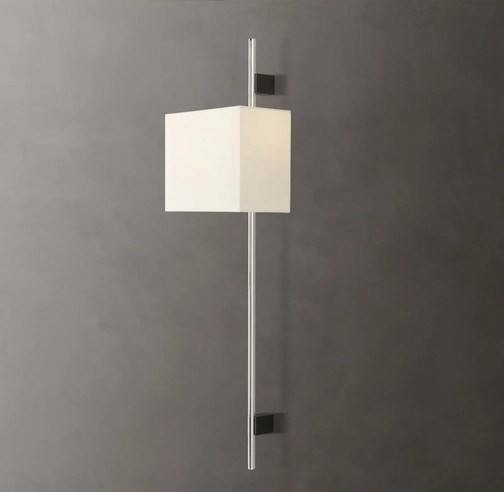 Vela Circular Bar Sconce - Box Shade, Bedroom Wall Sconce, detail 14