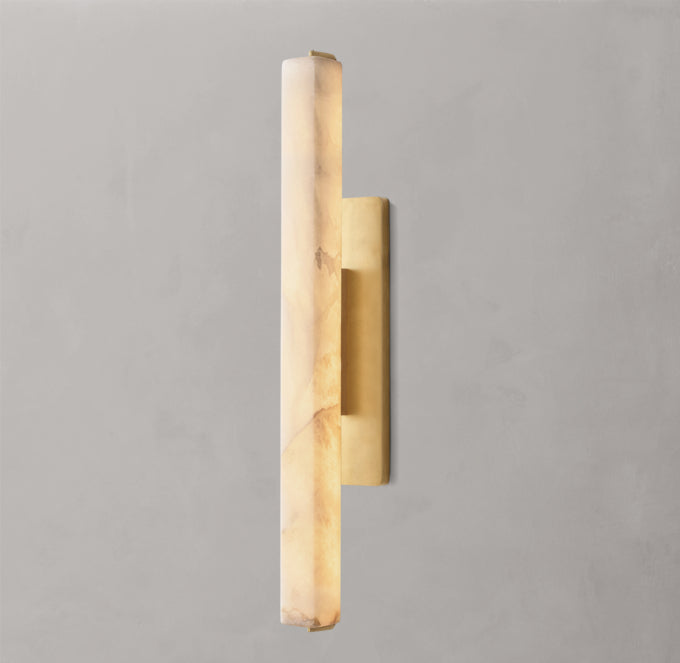 Audubon Alabaster Single Wall Light, Hardwired Wall Sconce, detail 11