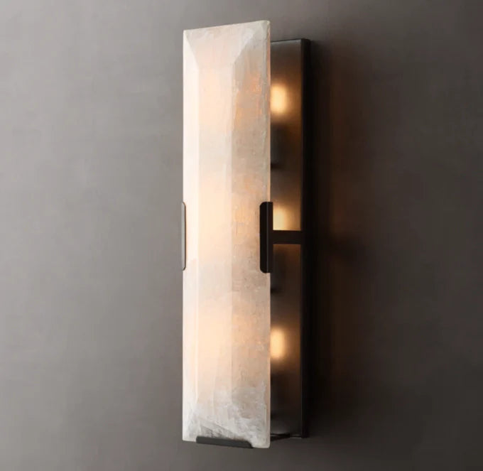 Harlow Calcite Linear Wall Light, Bedroom Wall Sconce, detail 19