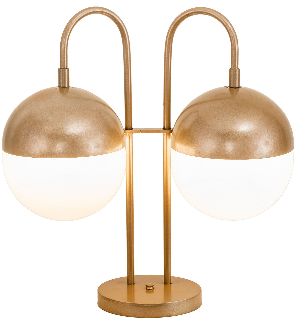 Bola 21 Inch - Height: 21.0 Inches 2-Light 21.00" Champagne Metallic Table Lamp front view