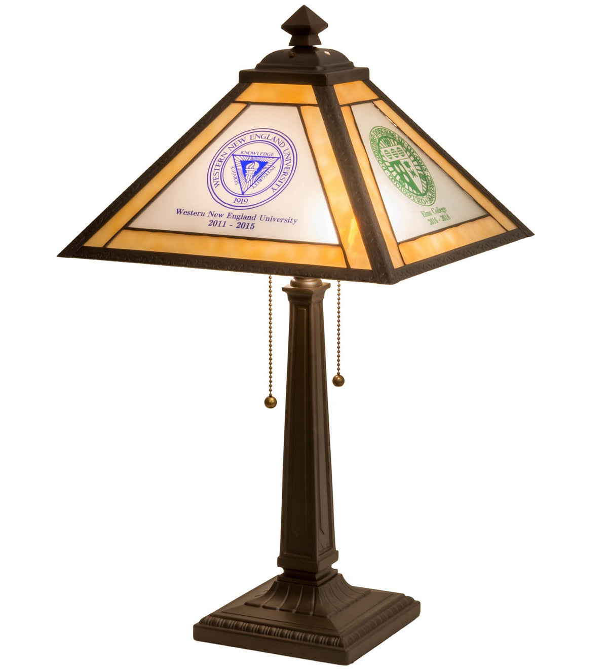 2-Light 23.00" Craftsman Brown,Mahogany Bronze Outdoor Wall Sconce front view