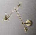 Counterpoise Swing-Arm Wall Light, Plug-In Wall Sconce, Dimensions 32"