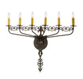 Almonte 6-Light 26.00" Chestnut Wall Sconce front view