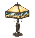 Camel 26 Inch 2-Light 26.00" Craftsman Brown Table Lamp front view