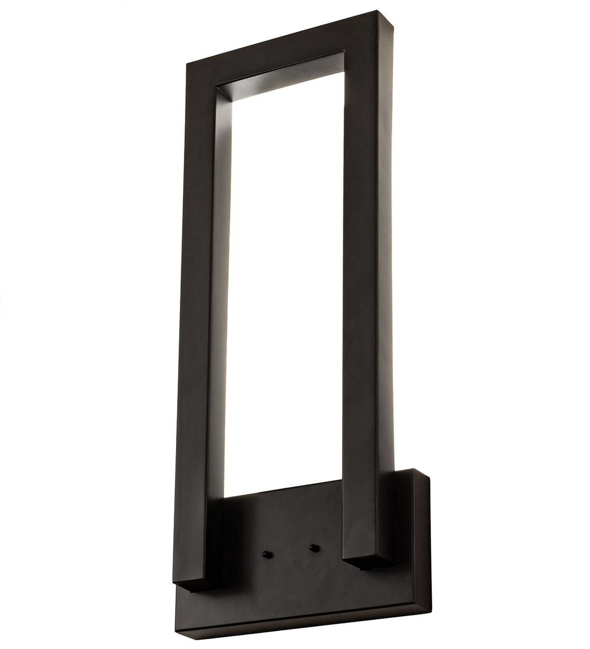 Quadrato 2-Light 32.00" Flat Black LED Wall Sconce front view