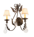 French Elegance 2-Light 22.00" Brass Tint LED Wall Sconce front view