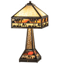 Camel 25 Inch 2-Light 25.50" Craftsman Brown Table Lamp front view