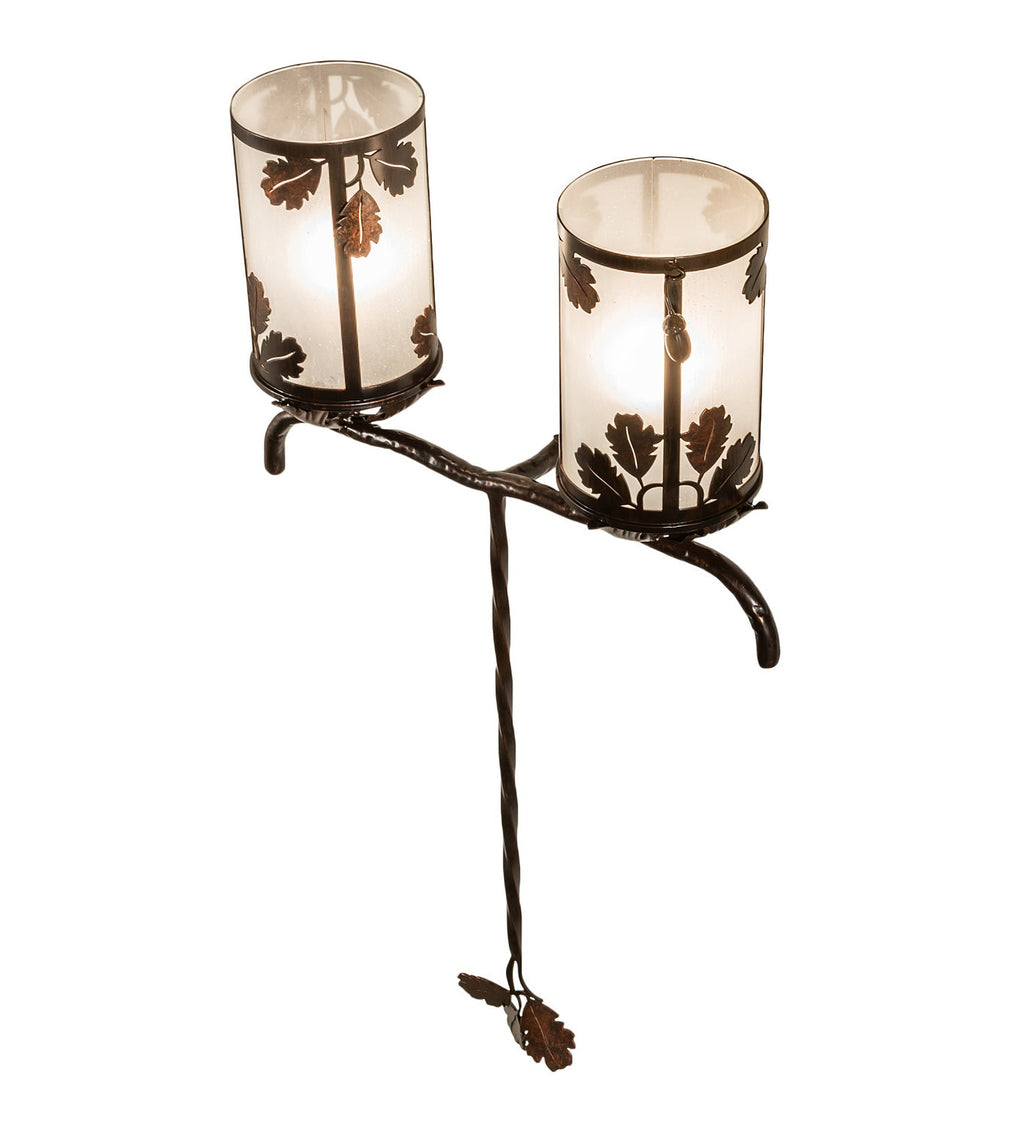 Blue Oak 2-Light 40.00" Hanna Copper And Cimarron Bronze LED Wall Sconce detail view 2