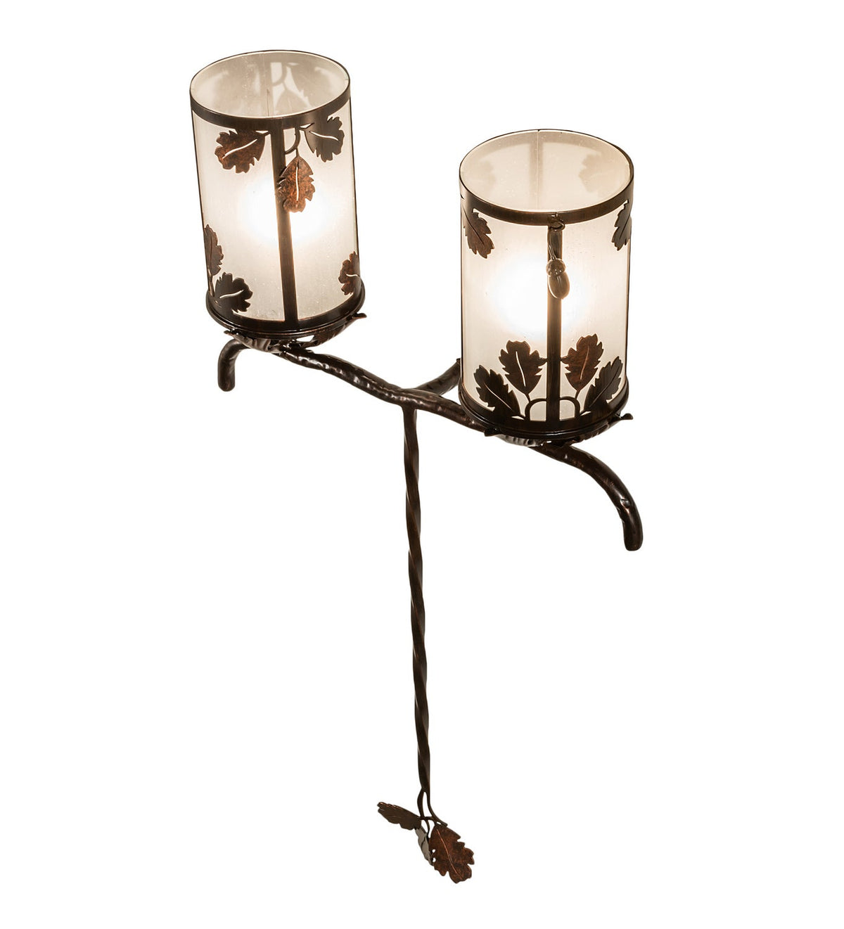 Blue Oak 2-Light 40.00" Hanna Copper And Cimarron Bronze LED Wall Sconce detail view 2