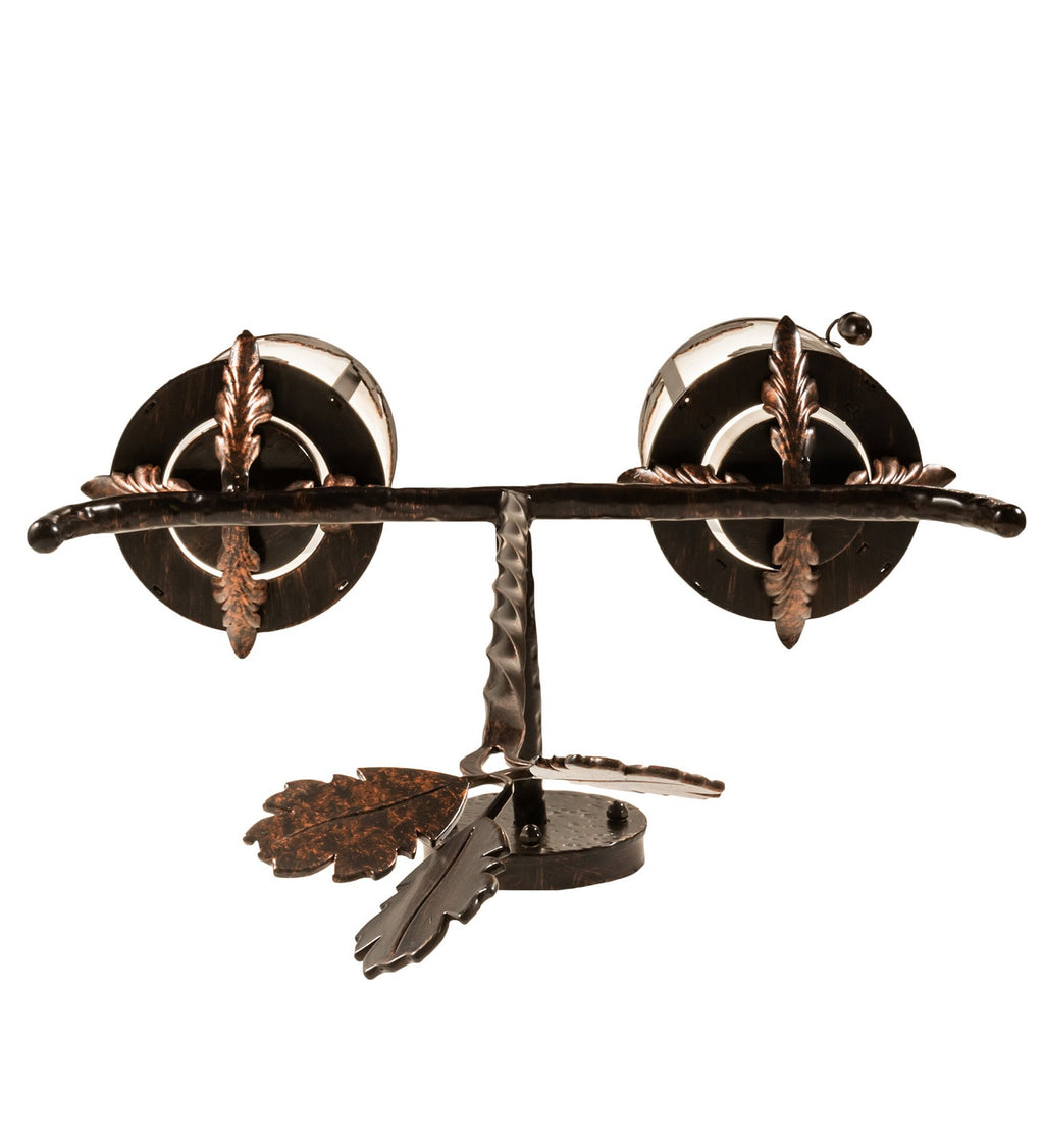 Blue Oak 2-Light 40.00" Hanna Copper And Cimarron Bronze LED Wall Sconce detail view 6
