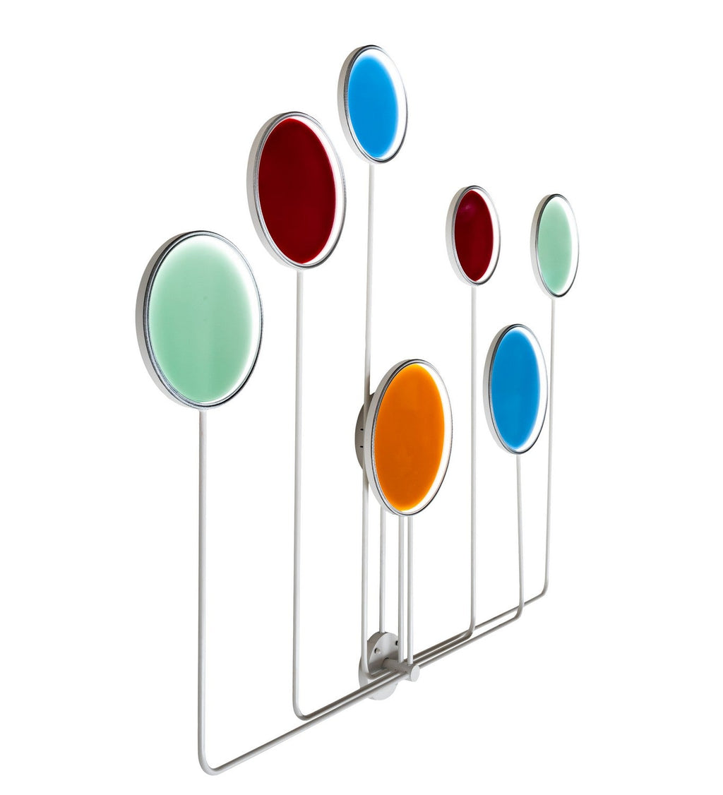 Paletta 3-Light 58.00" White, Red, Blue, Green, Orange LED Wall Sconce detail view 3
