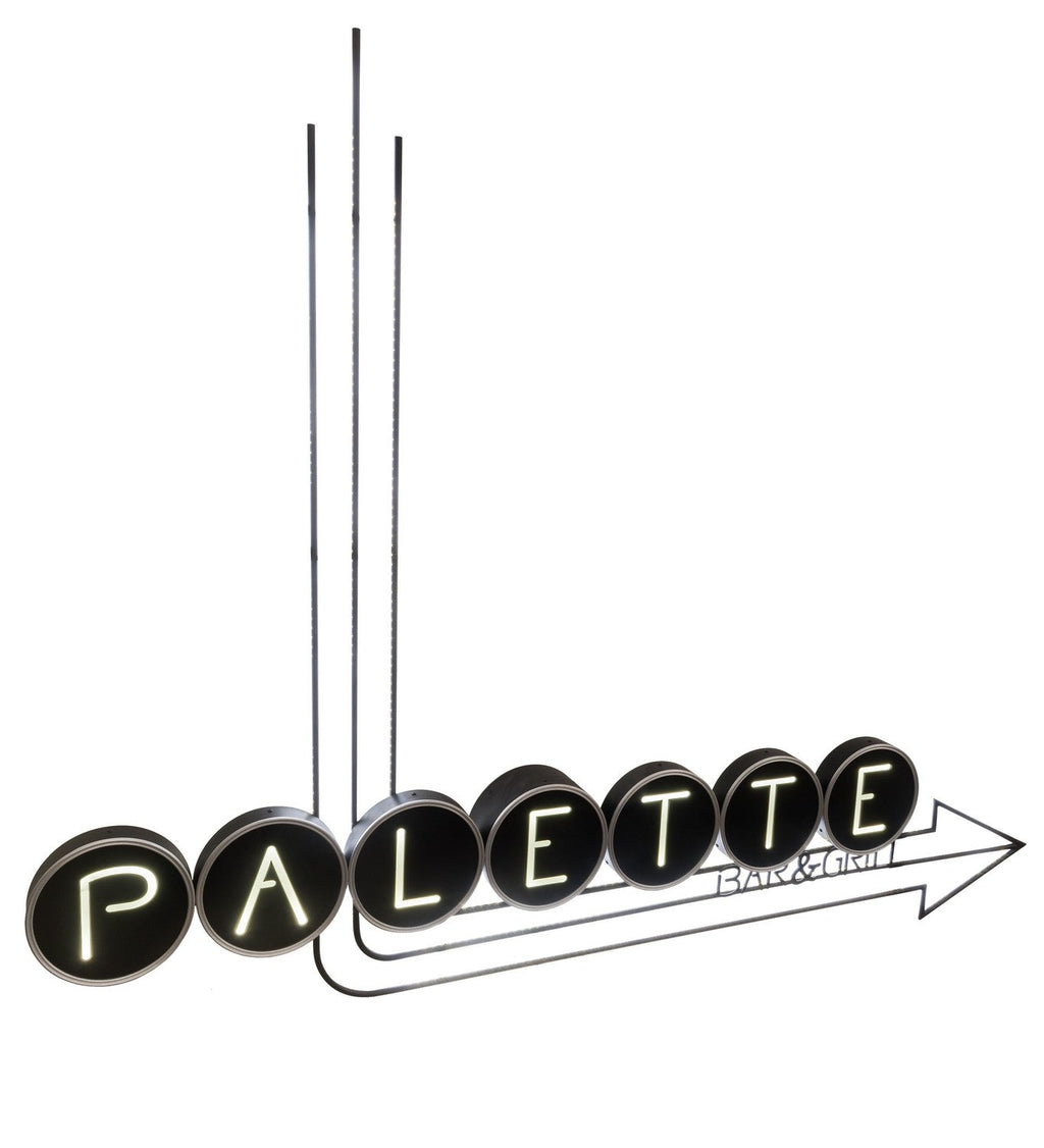 Paletta 10-Light 69.00" Solar Black LED Wall Sconce detail view 2