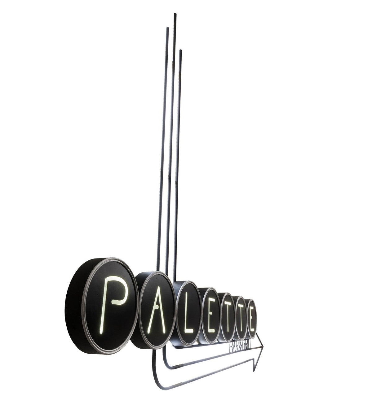 Paletta 10-Light 69.00" Solar Black LED Wall Sconce detail view 5