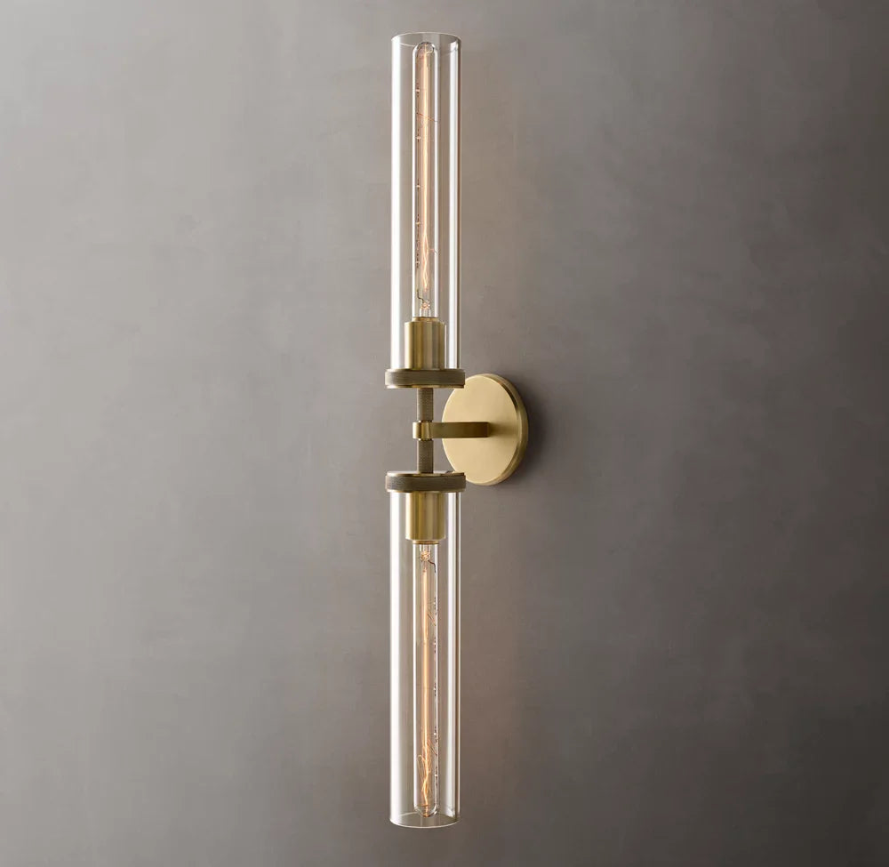 Lambeth Knurled Grand Linear Wall Light, Bathroom Wall Sconce, detail 4