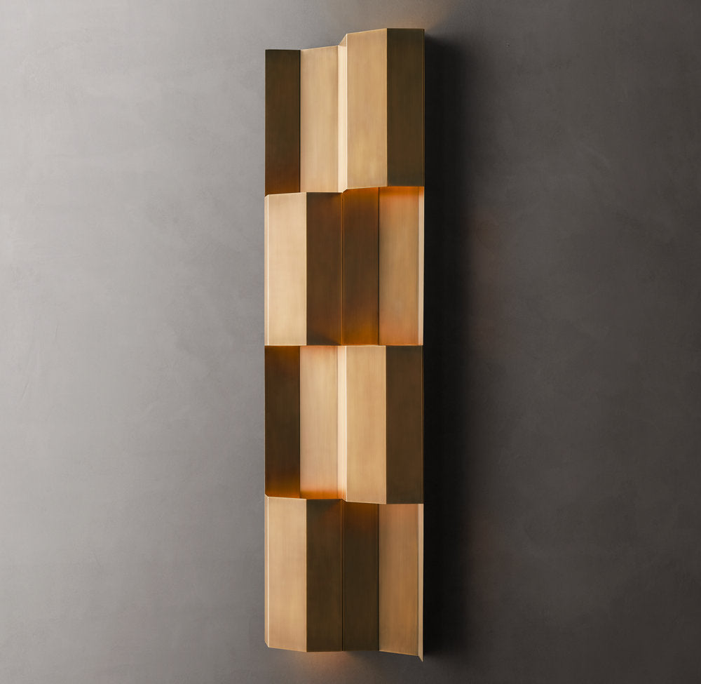 Modernist Grid Wall Light, Bedroom Wall Sconce, Dimensions Overall: 15"
