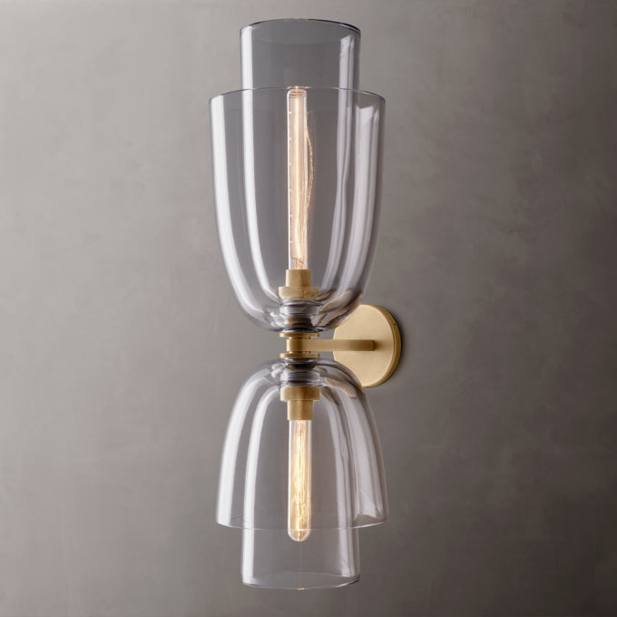 Blom Clear Glass Cloche Grand Wall Light, Bathroom Wall Sconce, detail 8