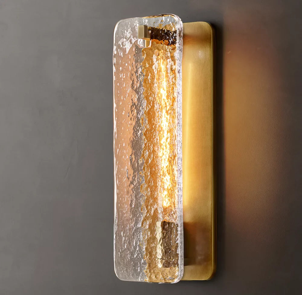 Calamette Glass Wall Light, Bathroom Wall Sconce, detail 4