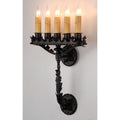 16" Wide 5 Light Wall Light, Bedroom Wall Sconce, Dimensions: Height: 22"