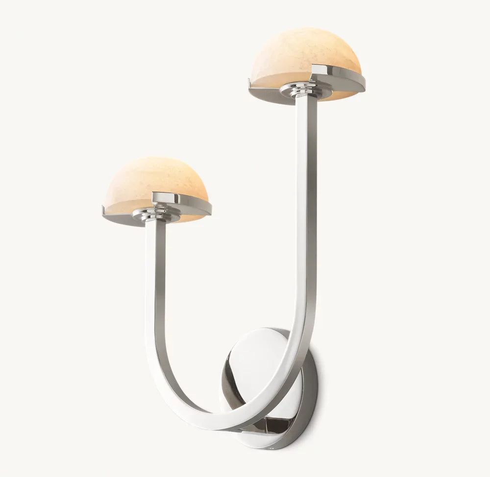 Pedra Double Wall Light - Left, Bedroom Wall Sconce, detail 13