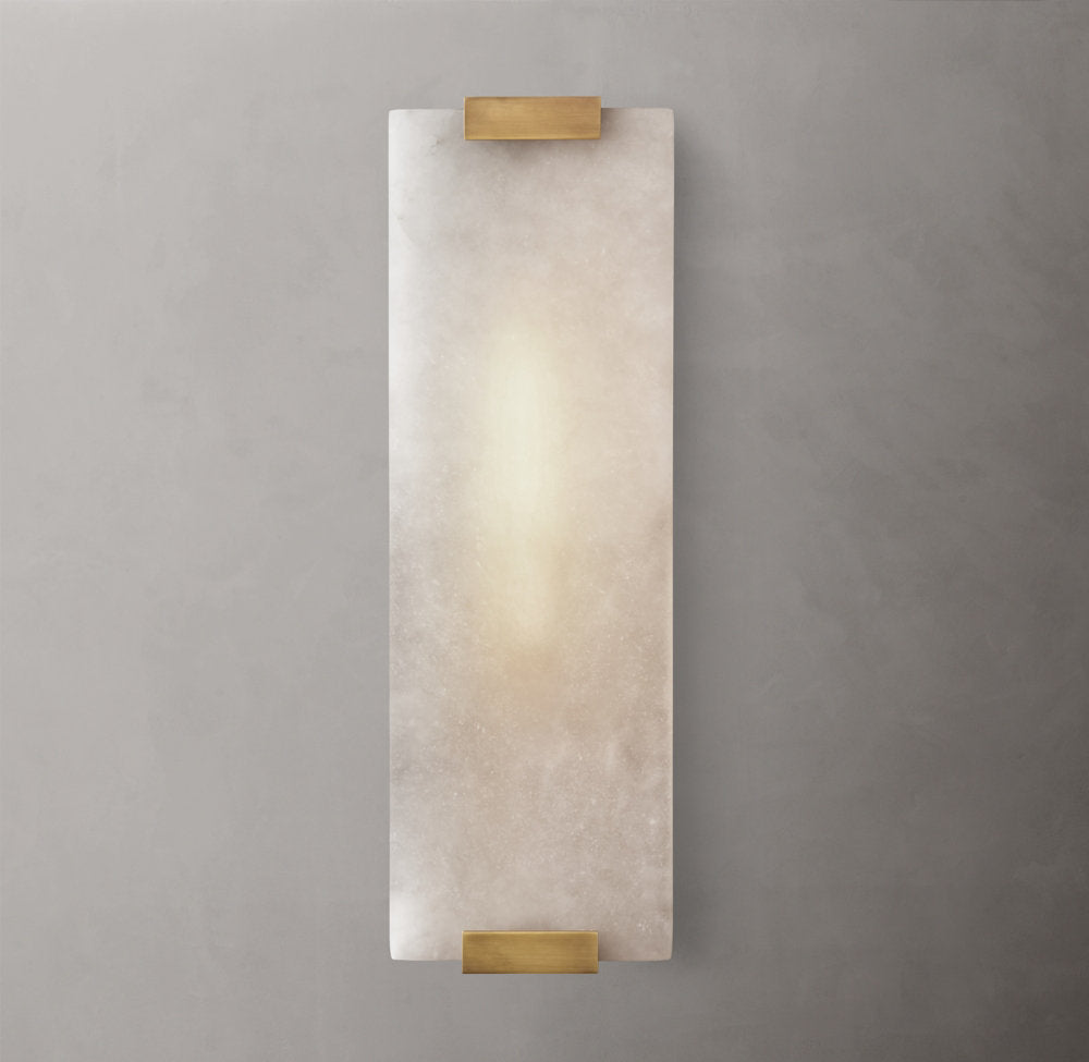 Hand-Carved Alabaster Grand Wall Light, Bathroom Wall Sconce, detail 5