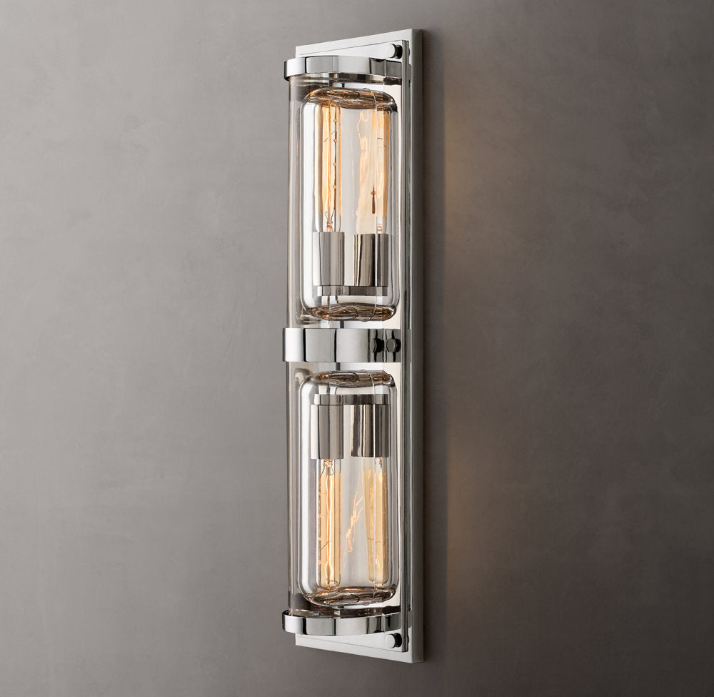 Savile Circular Linear Sconce, Bathroom Wall Sconce, detail 2