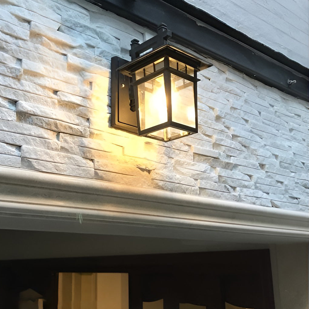 Glass LED Waterproof Retro Exterior Wall Light Wall Light Lighting without Bulb, Outdoor Wall Light, detail 6