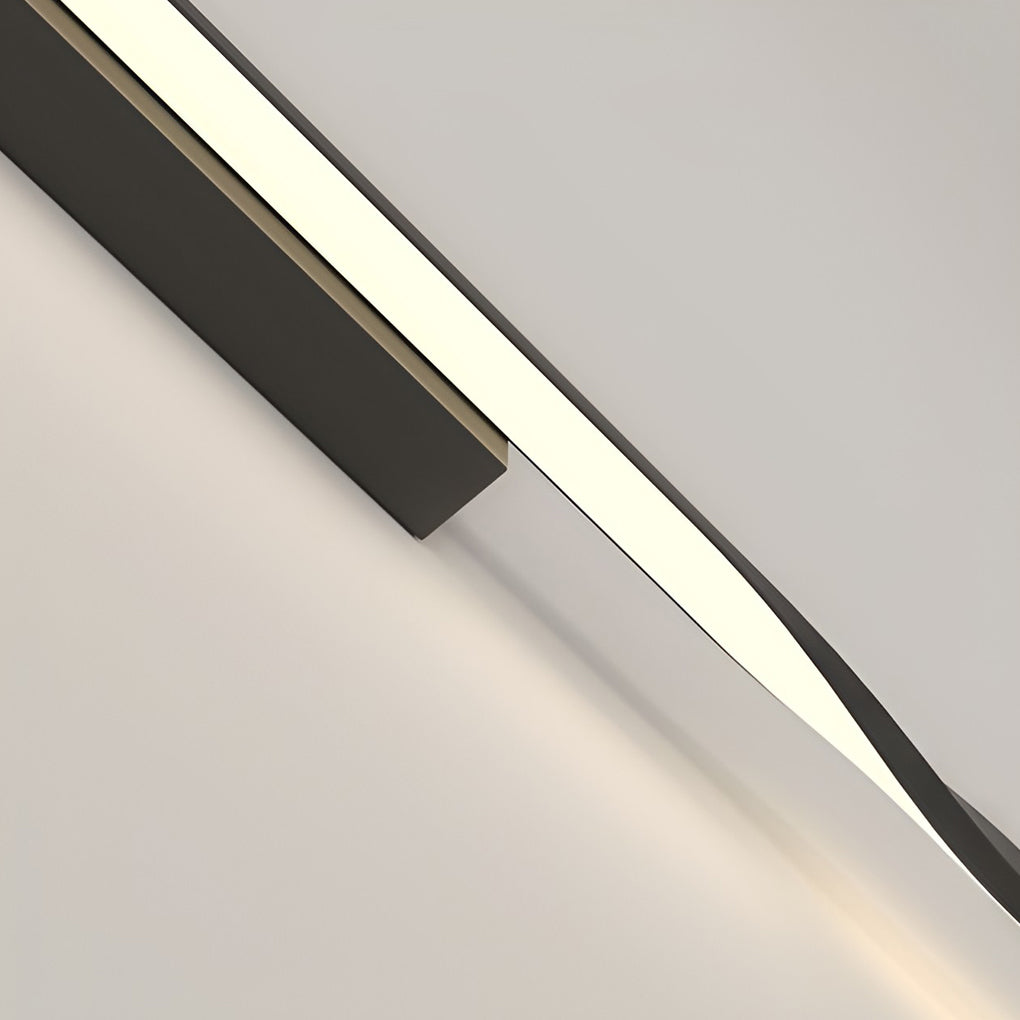 Creative Linear Strip LED Black Nordic Wall Light, Bedroom Wall Sconce, detail 8