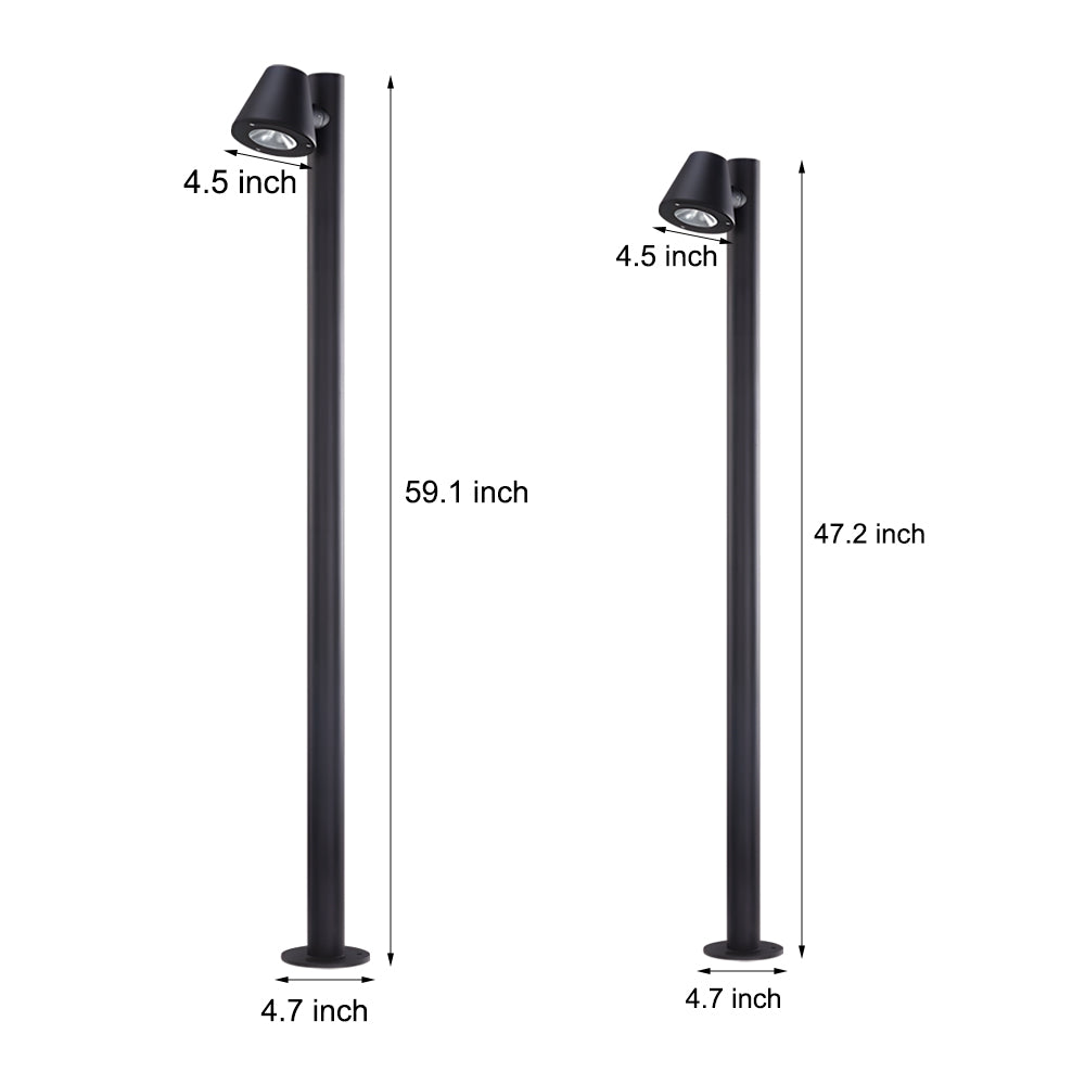 Nut 1/2-LED Exterior Lawn Bollard Light, Outdoor Wall Light, detail 7