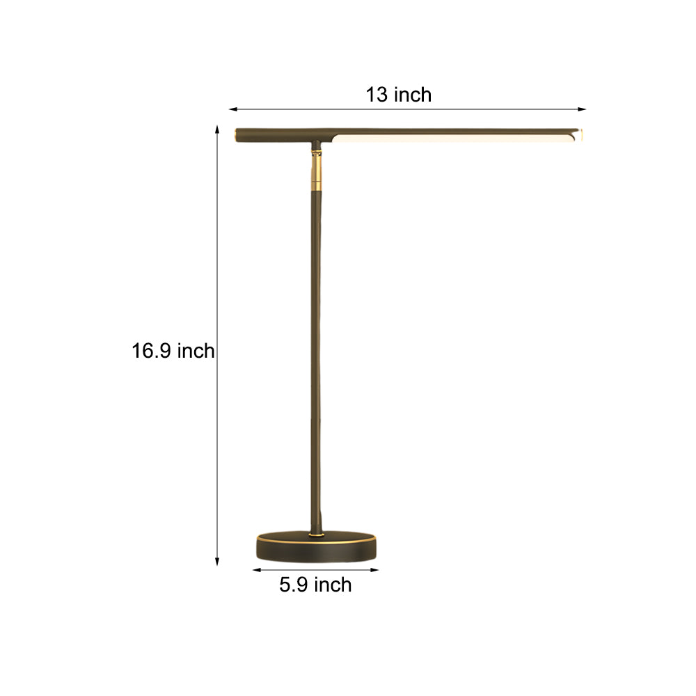 Copper Linear Brass LED Desk Light with Adjustable Angle for Focused Lighting, Bedside Table Lamp, detail 7