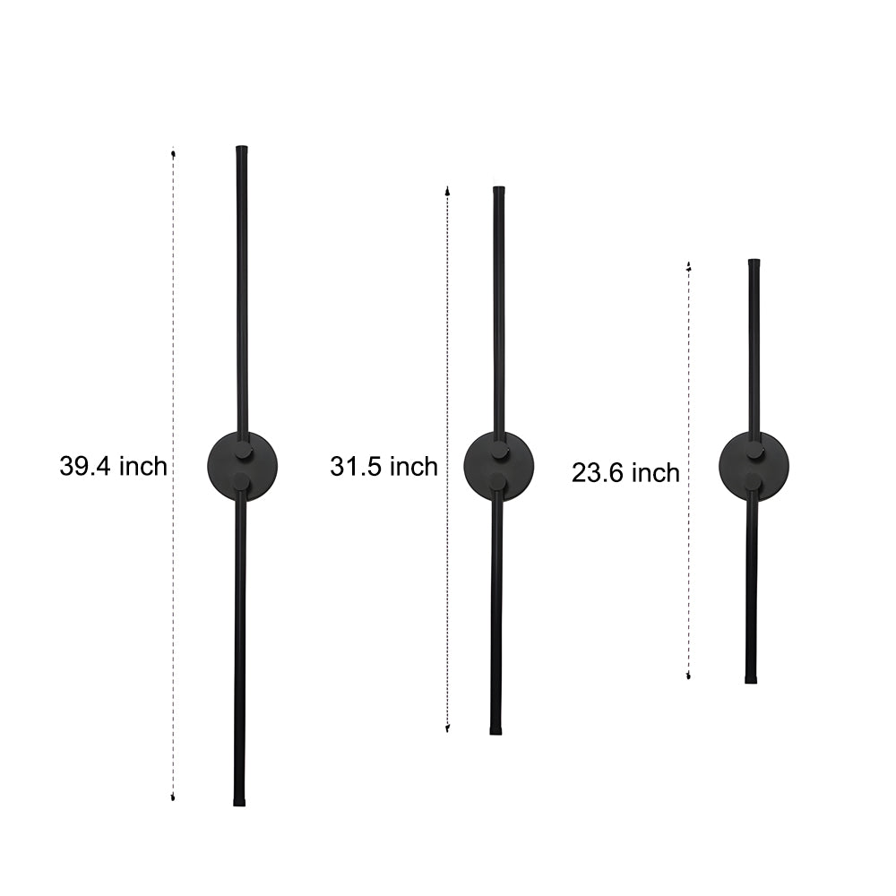 1 PC Black Contemporary Rotatable Linear LED Wall Light Sconces, Hardwired Wall Sconce, detail 7