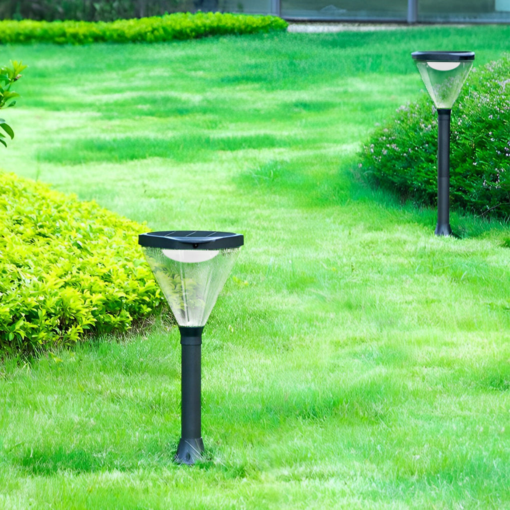 Waterproof Intelligent Light Control Led Black Contemporary Solar Lawn Lamp, Outdoor Wall Light, detail 8