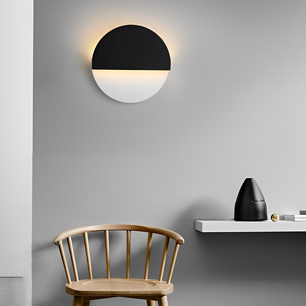 Creative Circular 350° Rotatable LED Black Nordic Wall Fixtures Lighting, Bedroom Wall Sconce, detail 4