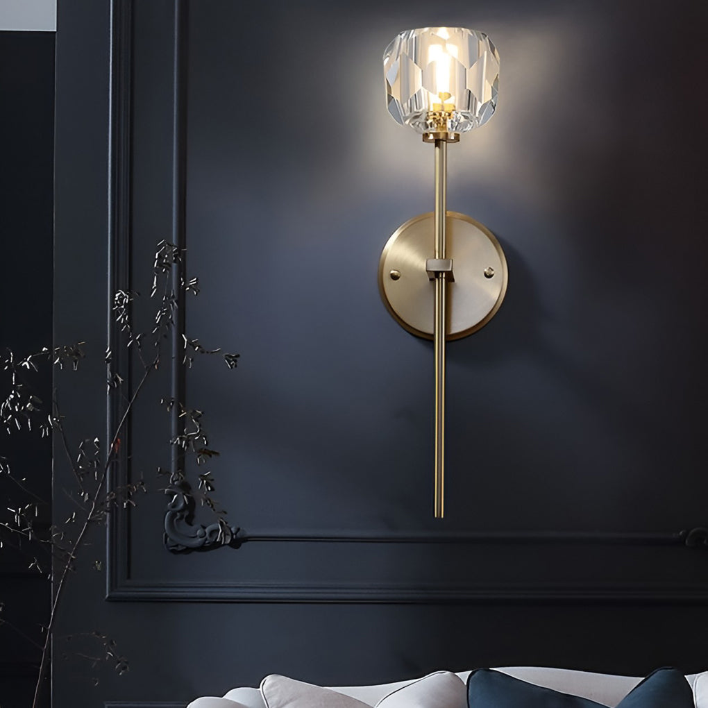 Ball-shaped LED Crystal Gold Postmodern Plug in Sconce Lighting Wall Light - Wall Lamp, Plug-In Wall Sconce, detail 6