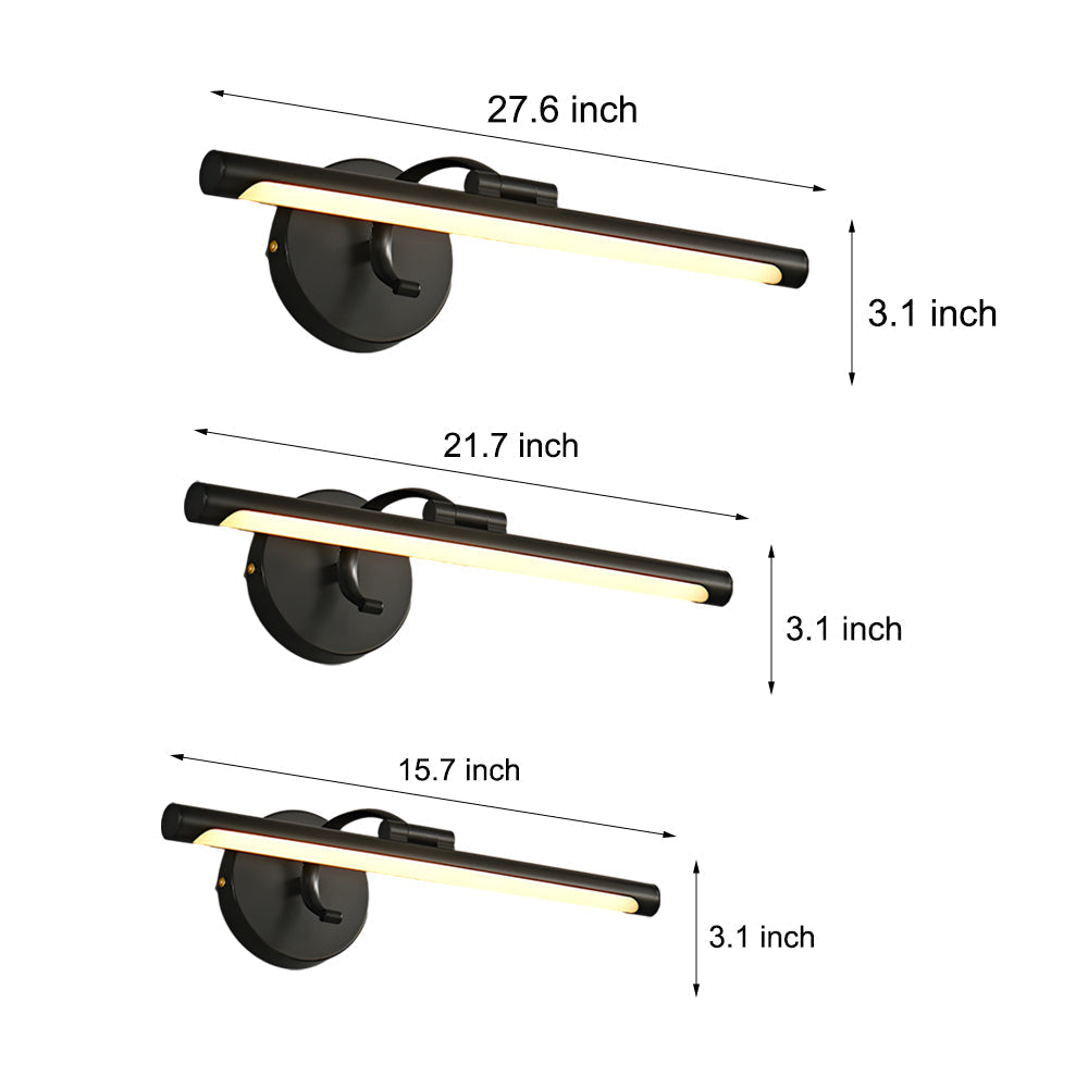 Sleek Rotatable Copper LED Bathroom Vanity Fixture Over Mirror Bath Bar, Bathroom Vanity Light, detail 7