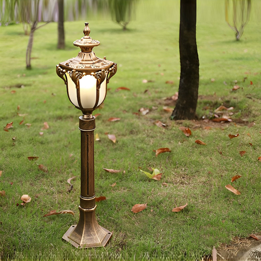 Exterior Waterproof LED European-style Short Pole Lamp Post Pathway Lights, Outdoor Wall Light, detail 6