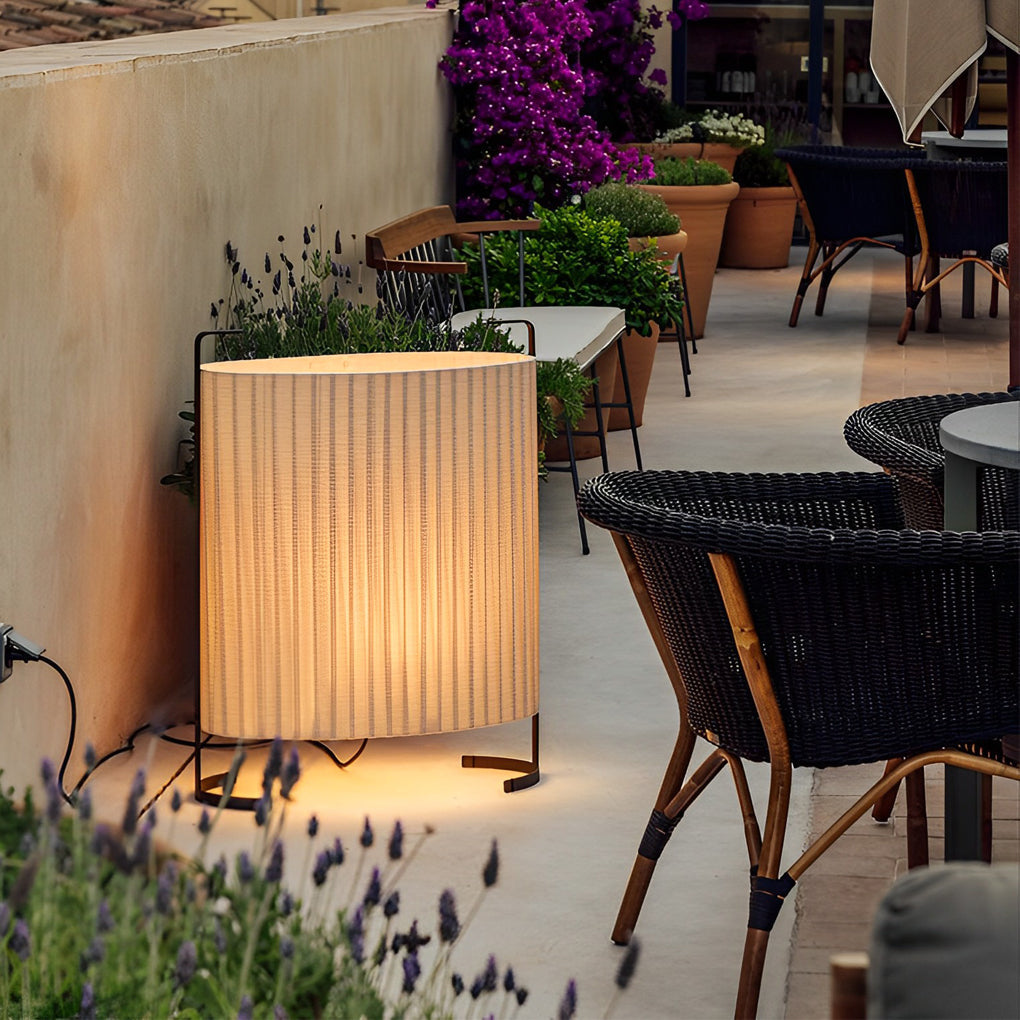 42 inch Contemporary Japanese-Style Fabric Exterior Floor Light, Outdoor Wall Light, detail 7