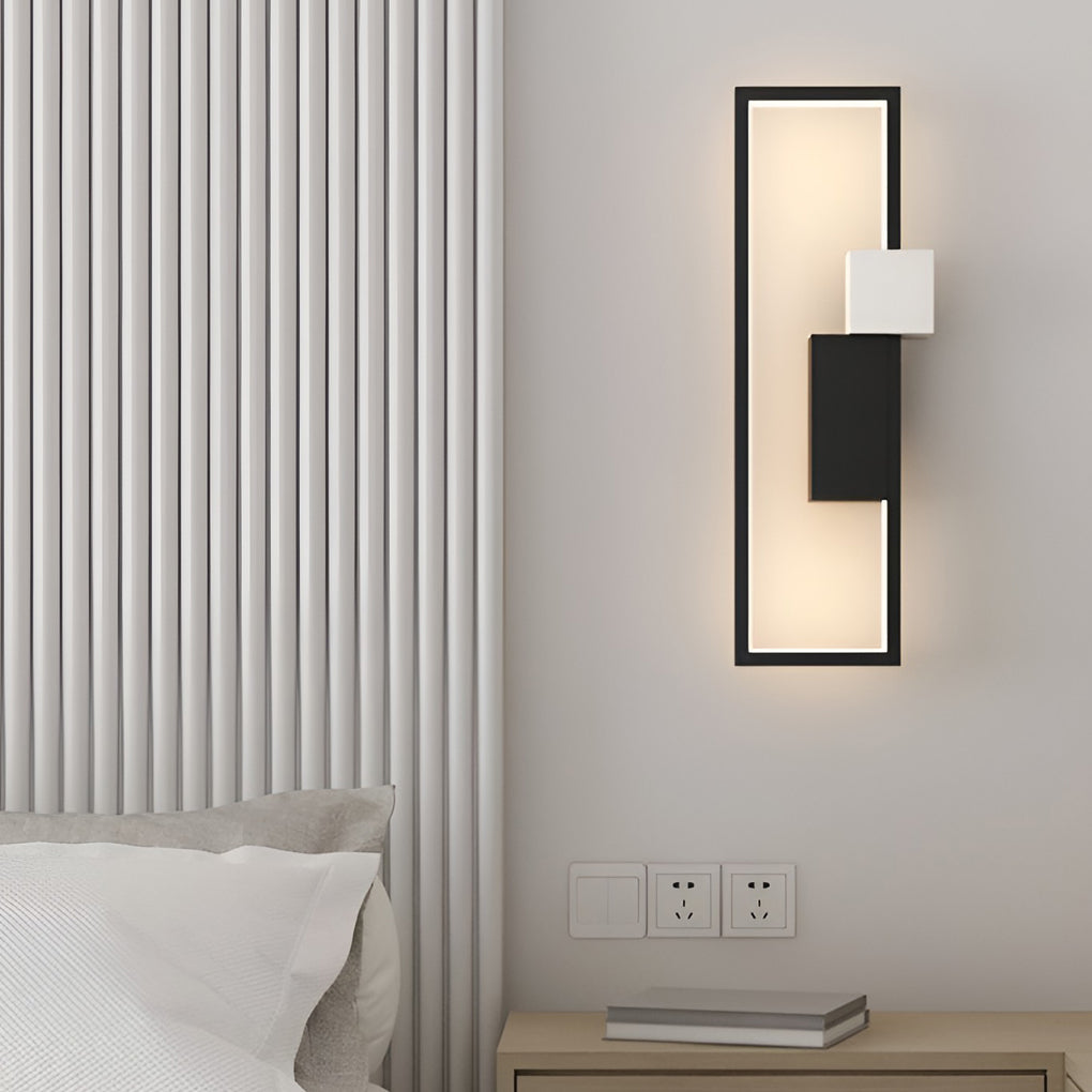 Box Three-color Light LED Nordic Wall Light, Bedroom Wall Sconce, detail 3