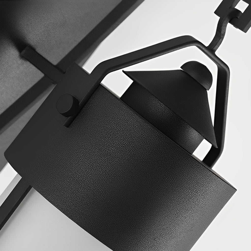 Country Retro Waterproof Black American-style Wall Light Exterior Lights, Wall Sconce, detail 9