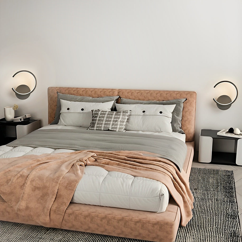 Creative Circular Stepless Dimming LED Nordic Wall Light Sconces Lighting, Bedroom Wall Sconce, detail 10