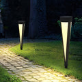 Circular Exterior Waterproof LED Gray Contemporary Solar Exterior Lights Lawn Lamp, Outdoor Wall Light, Aluminum, W 8in